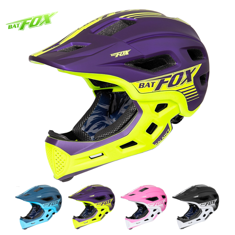 Motorcycle Gear Kids - BATFOX helm Full Face anak, helm