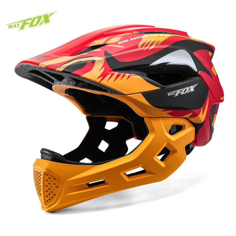 BATFOX Helm Sepeda Wajah Penuh - Motorcycle Gear Kids ulasan dan harga