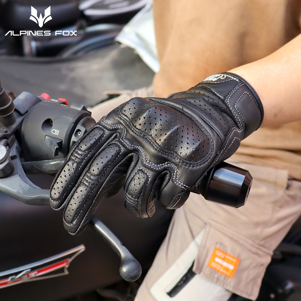 Sarung tangan motor kulit asli - Motorcycle Gear Alpine ulasan dan harga