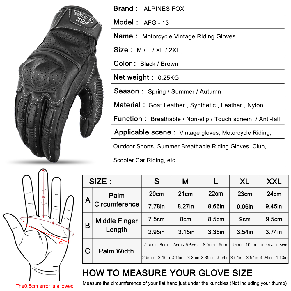 Sarung tangan motor kulit asli - Motorcycle Gear Alpine ulasan dan harga