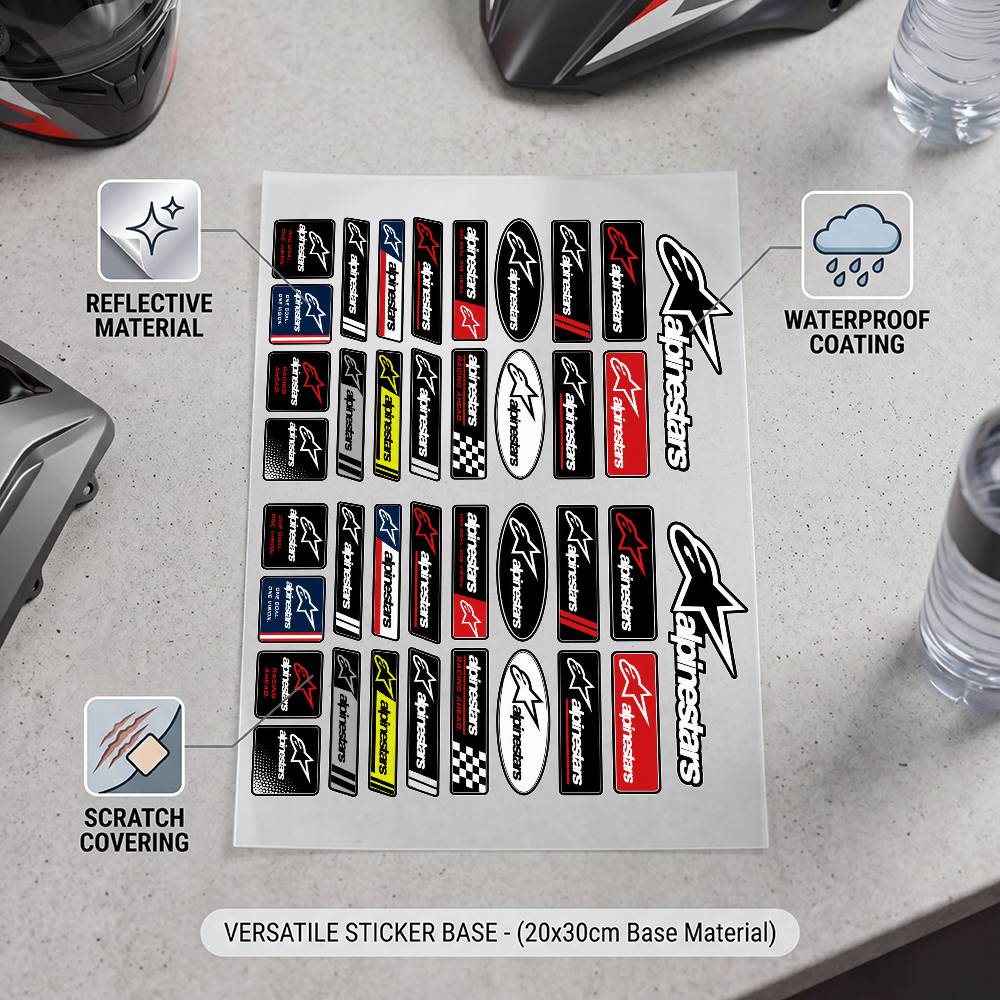 A-aLpInE sTaRs-S Stiker Tahan  - Motorcycle Gear Alpine ulasan dan harga